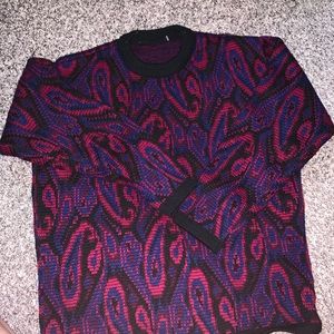 ~VINTAGE paisley printed sweater~